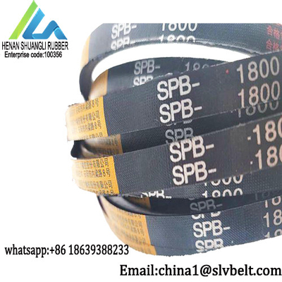 Wrapped Narrow Classical Rubber SPB V Belt Heat Oil Resistant Top Width 17mm