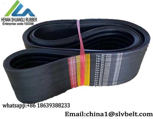 Rubber Material Banded Agricultural Machinery 8V Belt Length 100'' - 532''