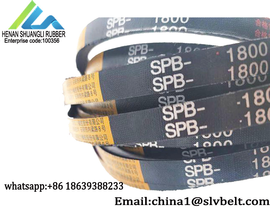 Wedge Wrapped Rubber V Belt Industrial SPB Top Width 17mm Height 14MM