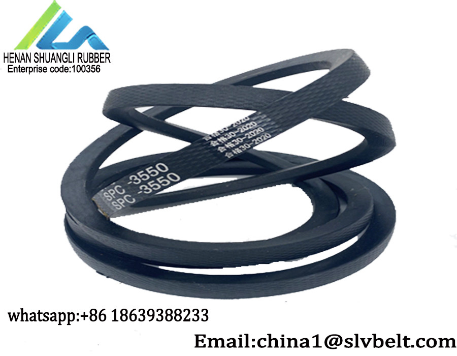 Wrapped Narrow Rubber SPC Vee Belt Transmission Classical Narrow